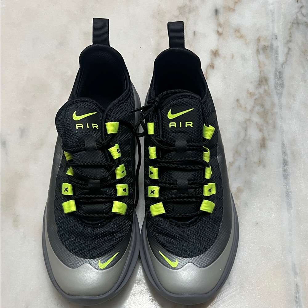 Nike Black and Neon Green Air Max Shoes